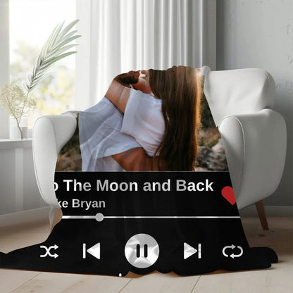 Custom Photo and Song Blanket - Giftinum