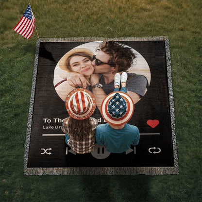 Custom Song Photo Upload Blanket - Giftinum