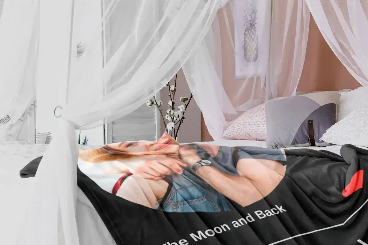 Custom Song Photo Upload Blanket - Giftinum