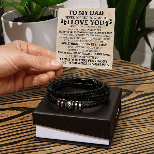 Dad Bracelet From Angel Baby - Never Forget - Giftinum