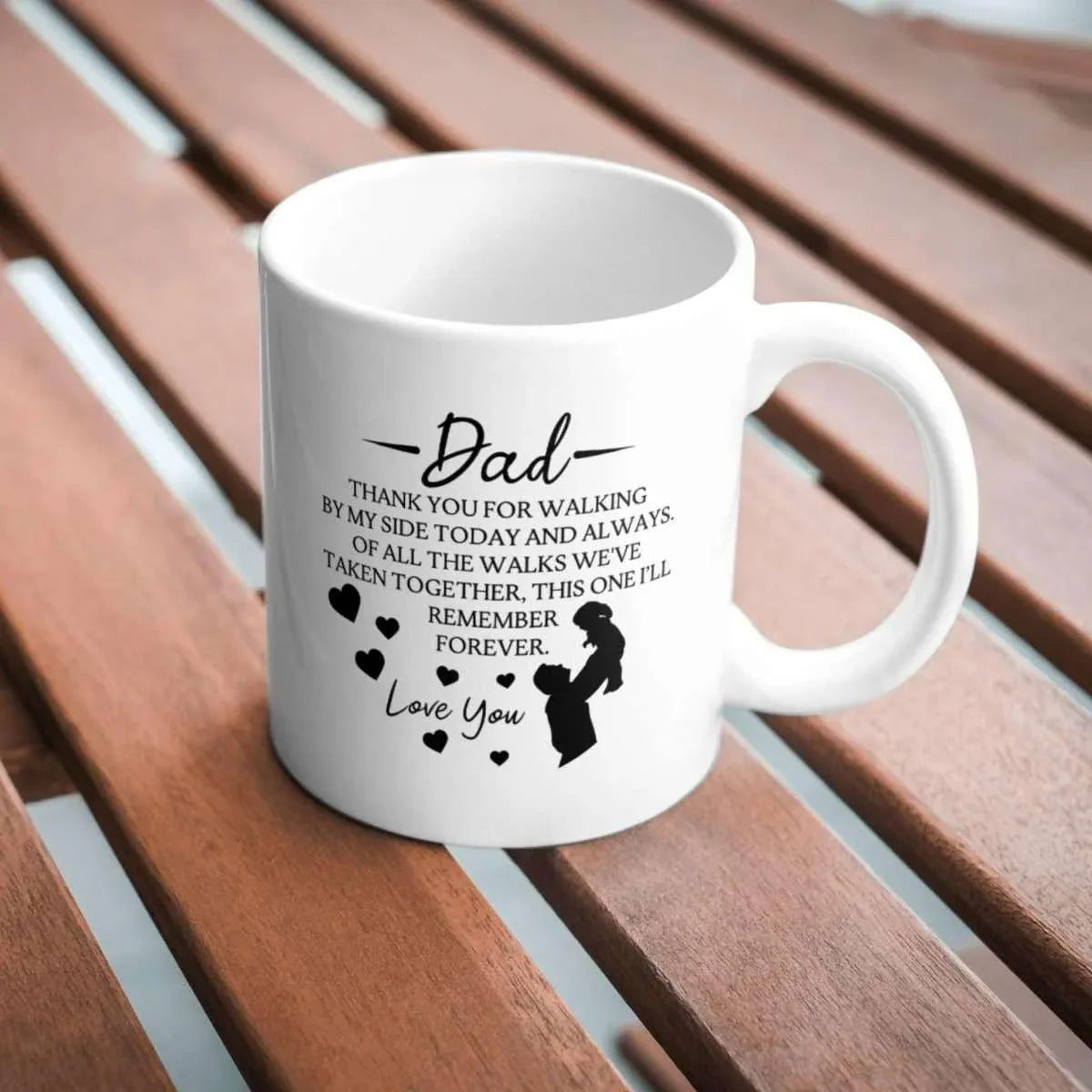 Dad Mug - Thank you for walking by my side - Giftinum