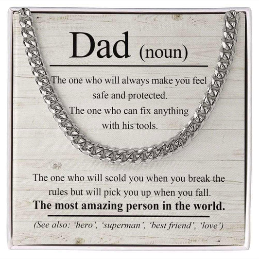 Dad Necklace - You always make me feel safe - Giftinum