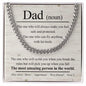 Dad Necklace - You always make me feel safe - Giftinum