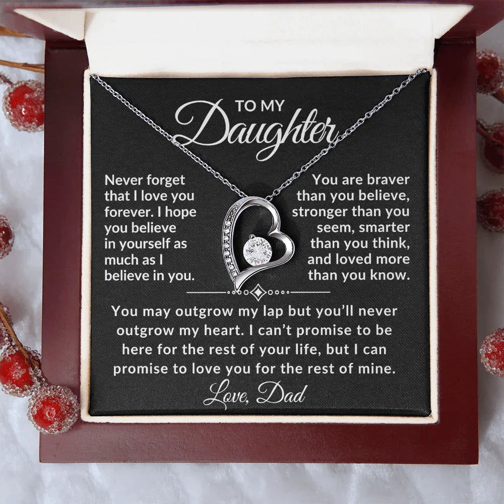 Dad to Daughter Necklace - Never Forget That I Love You - Giftinum