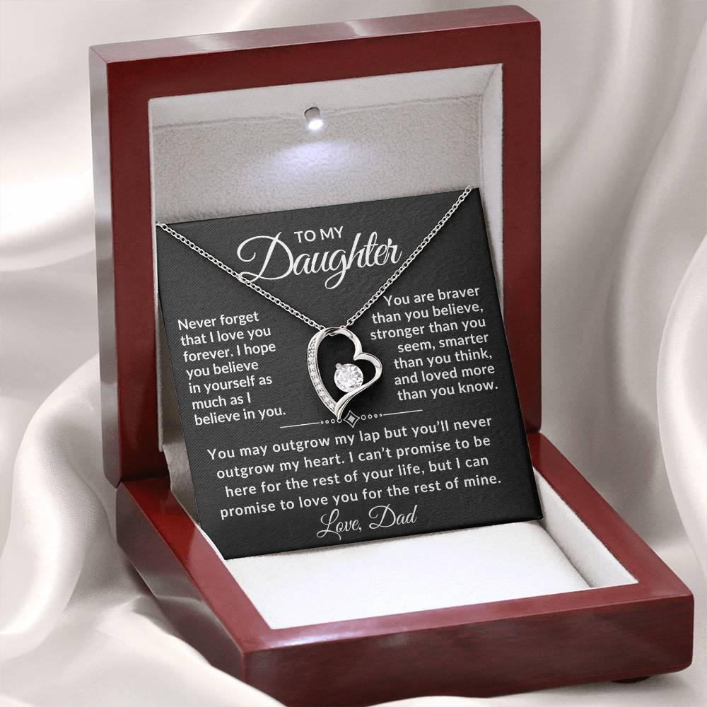 Dad to Daughter Necklace - Never Forget That I Love You - Giftinum