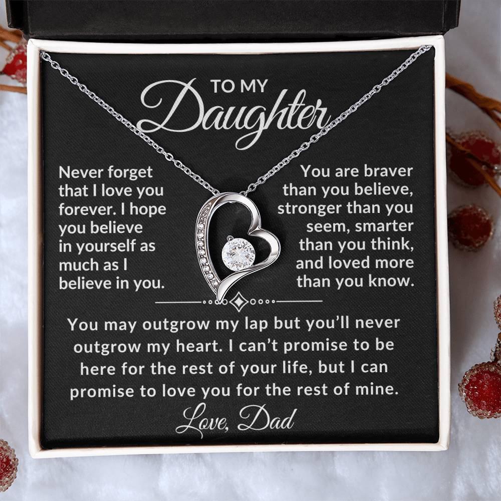 Dad to Daughter Necklace - Never Forget That I Love You - Giftinum