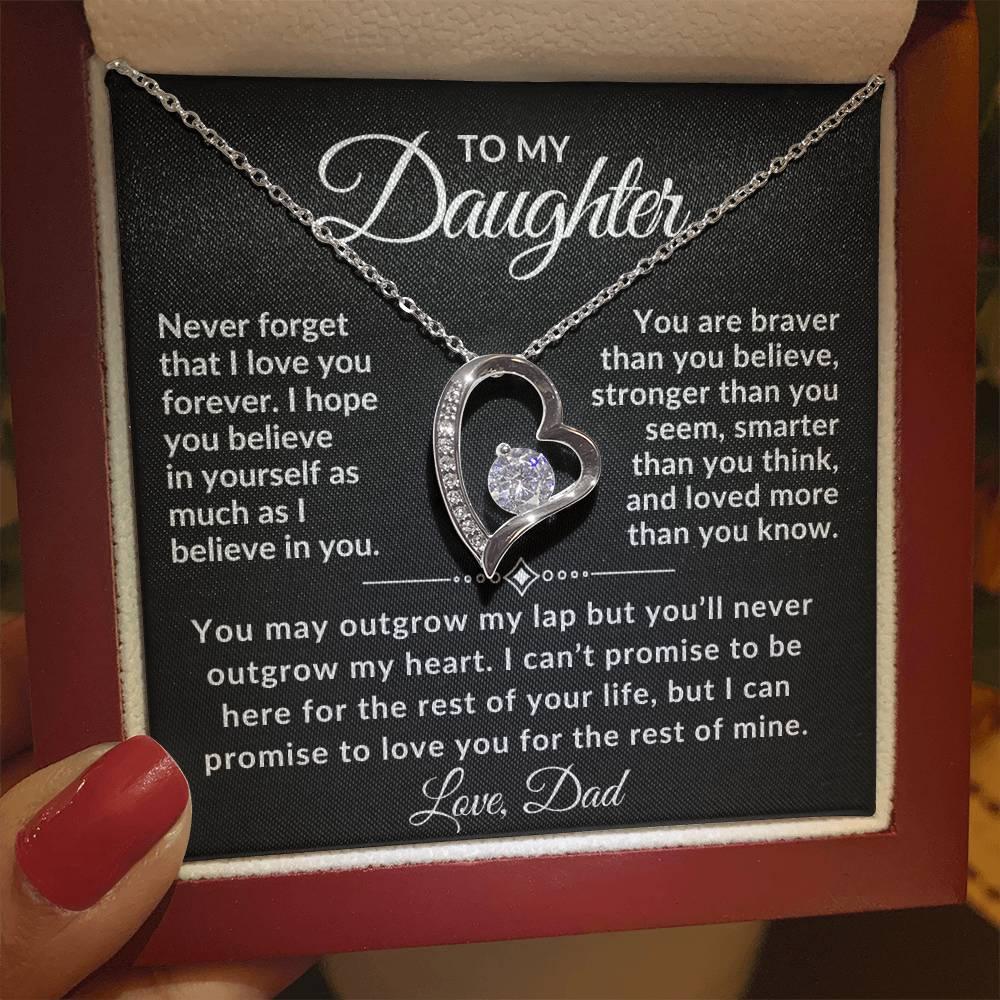 Dad to Daughter Necklace - Never Forget That I Love You - Giftinum