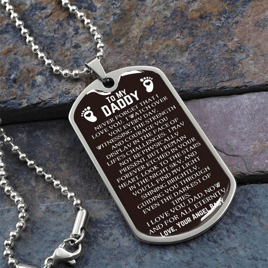 Daddy Dog Tag From Angel Baby- Never Forget - Giftinum
