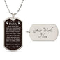 Daddy Dog tag necklace - Never Forget - Giftinum