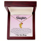 Daughter Baby Feet Necklace - Never forget that I love you. 1 Charm / 18K Yellow Gold Finish / Luxury w/LED Box Jewelry Giftinum