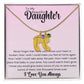 Daughter Baby Feet Necklace - Never forget that I love you. 1 Charm / Polished Stainless Steel / Two-Toned Box Jewelry Giftinum