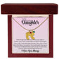 Daughter Baby Feet Necklace - Never forget that I love you. 2 Charms / 18K Yellow Gold Finish / Luxury w/LED Box Jewelry Giftinum