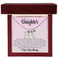 Daughter Baby Feet Necklace - Never forget that I love you. 3 Charms / Polished Stainless Steel / Luxury w/LED Box Jewelry Giftinum