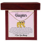 Daughter Baby Feet Necklace - Never forget that I love you. 3 Charms / 18K Yellow Gold Finish / Luxury w/LED Box Jewelry Giftinum