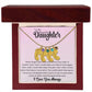 Daughter Baby Feet Necklace - Never forget that I love you. 4 Charms / 18K Yellow Gold Finish / Luxury w/LED Box Jewelry Giftinum