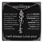 Daughter Birth Flower Name Necklace - Never forget - Giftinum