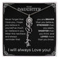 Daughter Birth Flower Name Necklace - Never forget - Giftinum