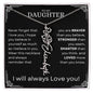 Daughter Birth Flower Name Necklace - Never forget - Giftinum