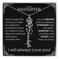 Daughter Birth Flower Name Necklace - Never forget - Giftinum