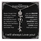 Daughter Birth Flower Name Necklace - Never forget - Giftinum