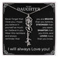 Daughter Birth Flower Name Necklace - Never forget - Giftinum