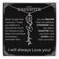 Daughter Birth Flower Name Necklace - Never forget - Giftinum