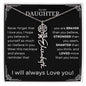Daughter Birth Flower Name Necklace - Never forget - Giftinum