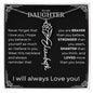 Daughter Birth Flower Name Necklace - Never forget - Giftinum