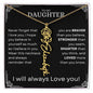 Daughter Birth Flower Name Necklace - Never forget - Giftinum