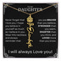 Daughter Birth Flower Name Necklace - Never forget - Giftinum