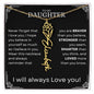 Daughter Birth Flower Name Necklace - Never forget - Giftinum