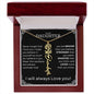 Daughter Birth Flower Name Necklace - Never forget - Giftinum