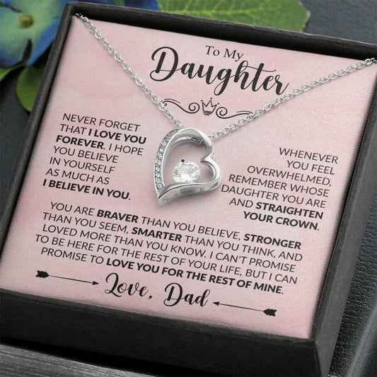 Daughter Forever Love Necklace - Never Forget - Giftinum