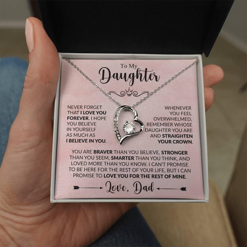 Daughter Forever Love Necklace - Never Forget - Giftinum