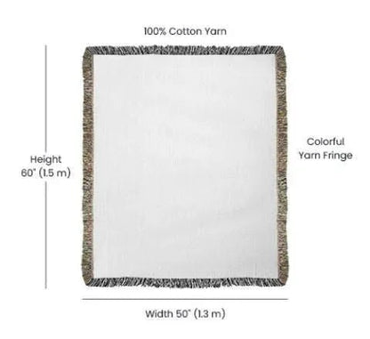 Daughter Heirloom Woven Blanket Love Mom - I hugged this blanket - Giftinum