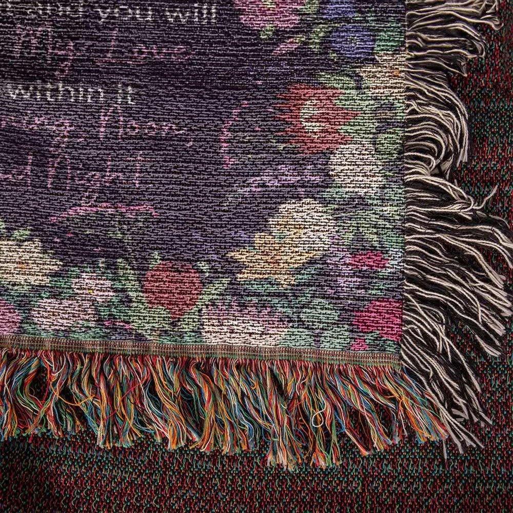 Daughter Heirloom Woven Blanket Love Mom - I hugged this blanket - Giftinum