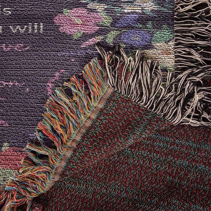 Daughter Heirloom Woven Blanket Love Mom - I hugged this blanket - Giftinum