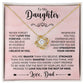 Daughter Love Knot Necklace - You are braver - Giftinum