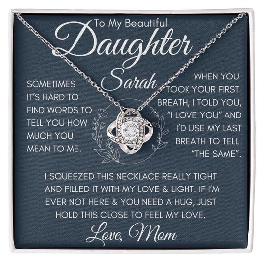 Daughter Love knot necklace - Giftinum