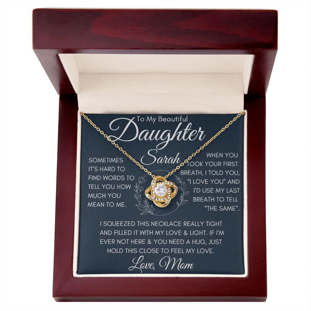 Daughter Love knot necklace - Giftinum