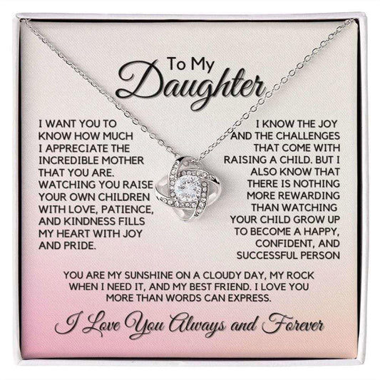 Daughter Necklace - How Much I appreciate 14K White Gold Finish / Two-Toned Box Jewelry Giftinum