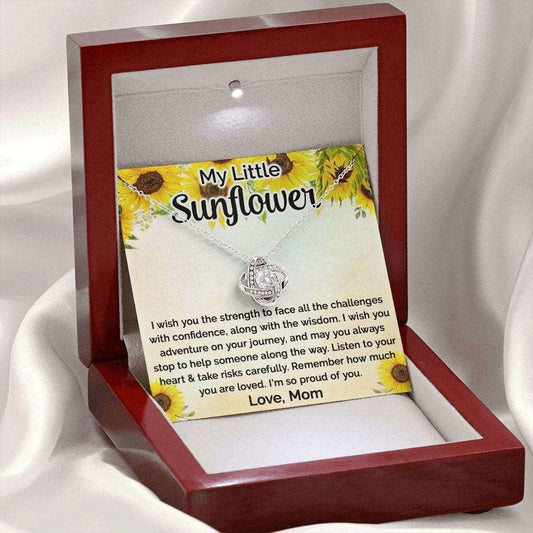 Daughter Necklace - My little sunflower Luxury Box w/LED / 14K White Gold Finish Jewelry Giftinum