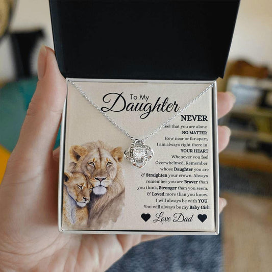 Daughter Necklace - Never feel that you are alone - Giftinum