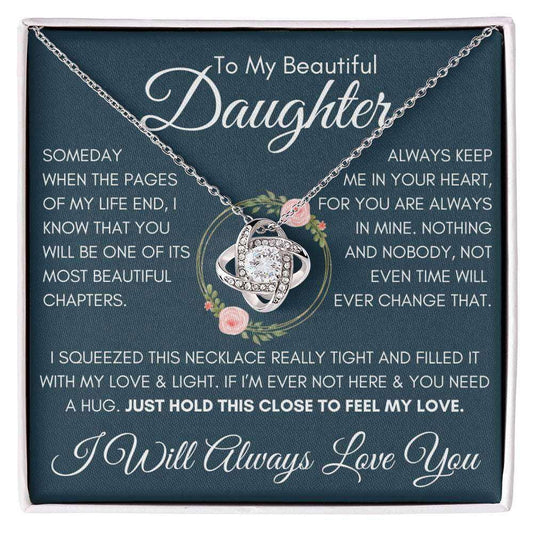 Daughter Necklace - When pages of my life end - Giftinum