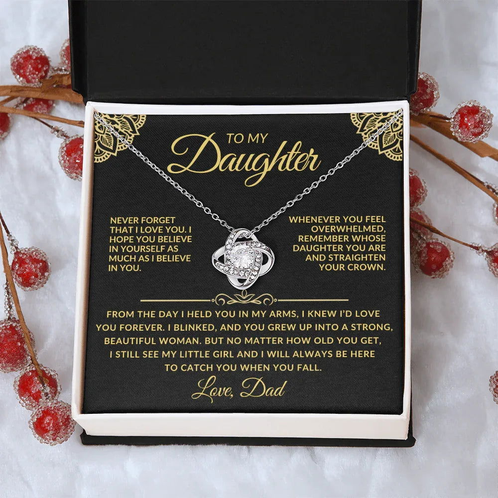 Daughter Necklace Gift Set - Never forget that I love you - Giftinum