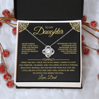 Daughter Necklace Gift Set - Never forget that I love you - Giftinum