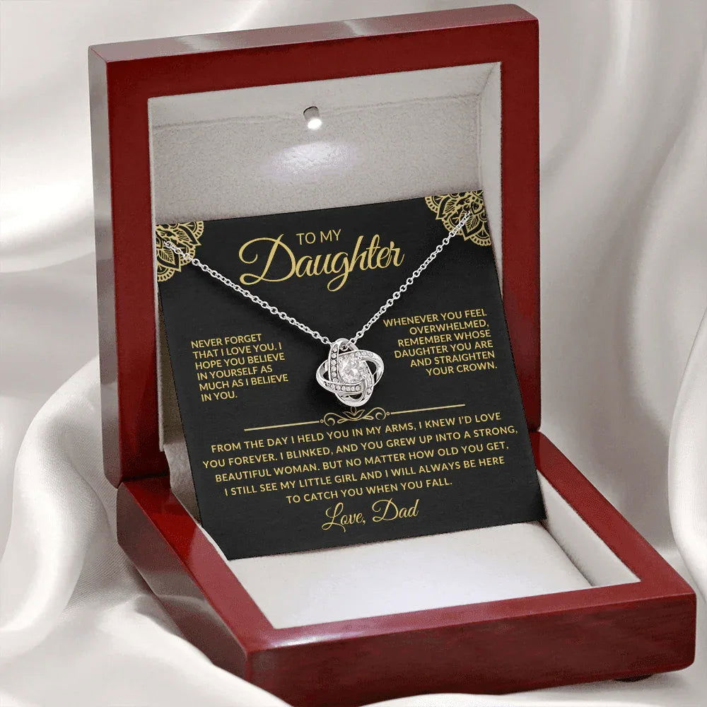 Daughter Necklace Gift Set - Never forget that I love you - Giftinum