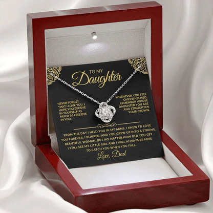 Daughter Necklace Gift Set - Never forget that I love you - Giftinum