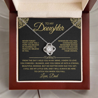 Daughter Necklace Gift Set - Never forget that I love you - Giftinum