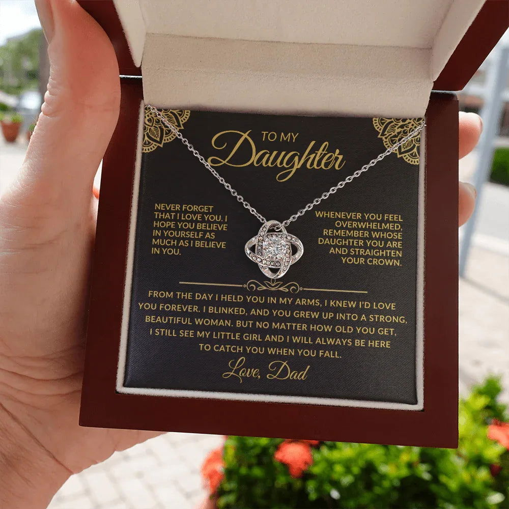 Daughter Necklace Gift Set - Never forget that I love you - Giftinum